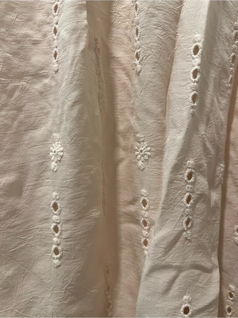 Johnny Was Eyelet Embroidered Blouse Top XL Boho Peasant Pink Crochet Hem - Picture 5 of 5